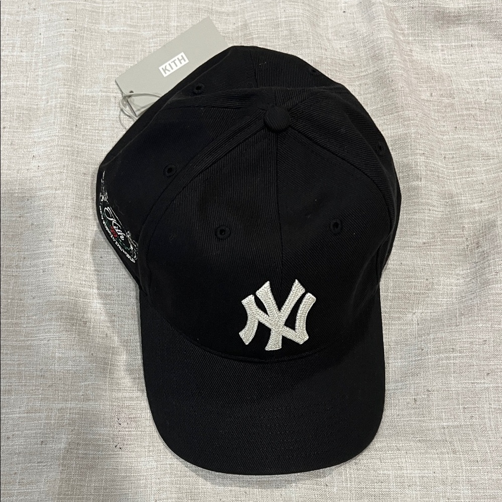 Kith Black Cap with White NY Embroidery